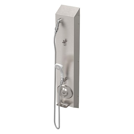 ShowerFaucetPanel, 38.625inH, 7.5inW, Brass MPN:456BADA-W