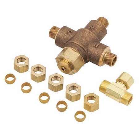 Tempering Valve, Compression Inlet, Brass MPN:ST70-38-BCT