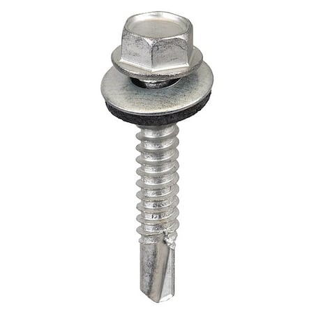 Sheet Metal Screw, #14 x 1-1/2 in, Galvanized Metal 250 PK MPN:SW-MM1412G250