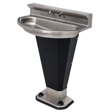 Black/Silver, Elliptical, Wash Fountain MPN:3402-2-F-VPB-MXTP