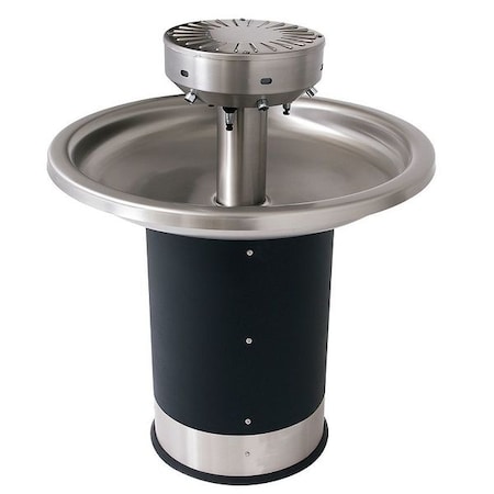Black/Silver, Circular, Wash Fountain MPN:3506-3-SO-BO-DV-VPB-MXTP