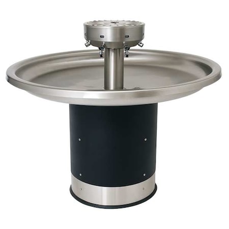 Black/Silver, Circular, Wash Fountain MPN:3508-3-SO-BO-DV-VPB-MXTP