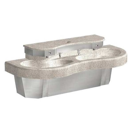 Sensor, Smoky Granite, Two Station Sink, Bathroom Sink System MPN:3792-0030