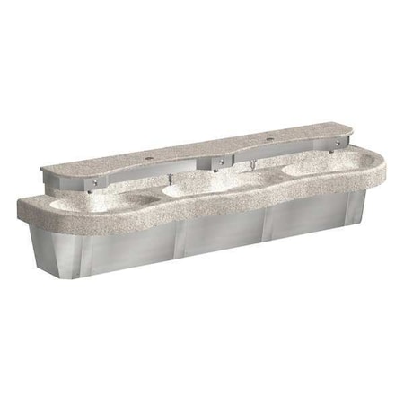 Sensor, Smoky Granite, Three Station Sink, Bathroom Sink System MPN:3793-0026