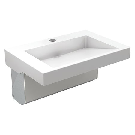 Bathroom Sink, White, Rectangular, 22