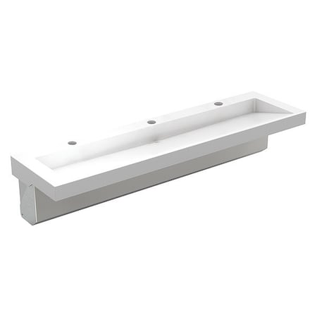 Bathroom Sink, White, Rectangular, 72