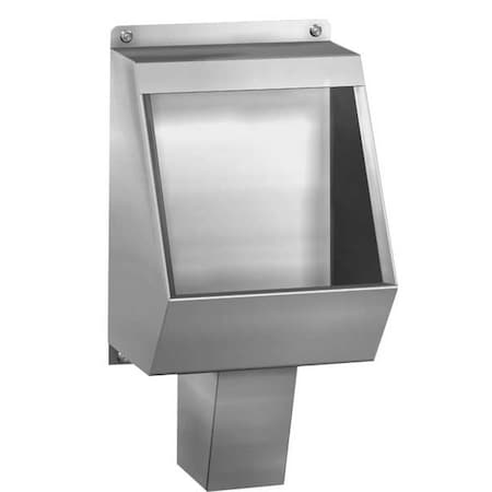 Institutional Urinal, 1 gpf, 1.5 gpf gpf, Washout, Wall Mount, Silver MPN:2162-W-1-CFR