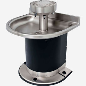 Acorn Engineering Company® Washfountain Semi-Circular 3 Stations Foot Operated 3543-2-F-DV-VPB-MXTP