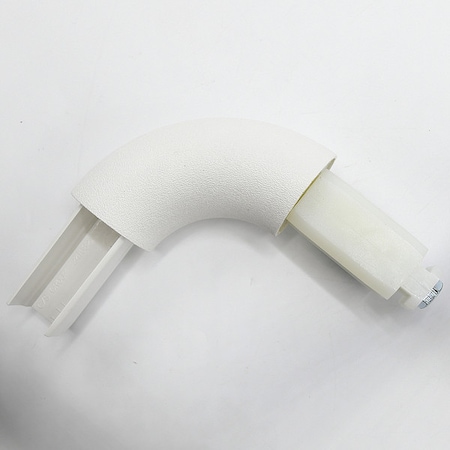 Handrail Corner, White, PETG, 1 1/2 in H MPN:6CIS949N