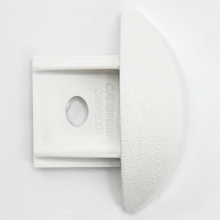 End Cap, PETG, White, 3/4 in L, 2 1/4 in H MPN:FR225CAP949N
