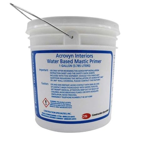 Mastic Primer, White, 1 gal MPN:MPRWB1G