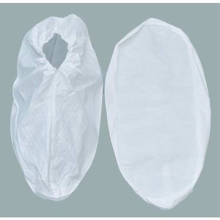 Disposable Shoe Covers, Polyolefin, White, Slip Resistant Sole: No, XL MPN:1070
