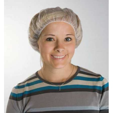 Bouffant Cap, Polypropylene, 21 in Dia., White, M, 1000 PK MPN:B21W