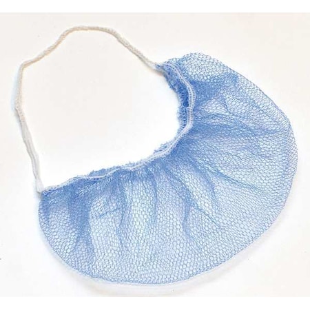 Beard Net, Nylon, Polyester, 18 in Dia., Blue, Universal, 1000 PK MPN:BN18B