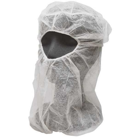 Disposable Hood, Polypropylene, Serged Seam, White, 1000 PK MPN:H1001W