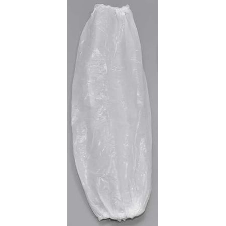 Disposable Sleeves, 18 in Length, 1 mil Thick, Heat Sealed Seam, White, 2000 PK MPN:PE18FW2K