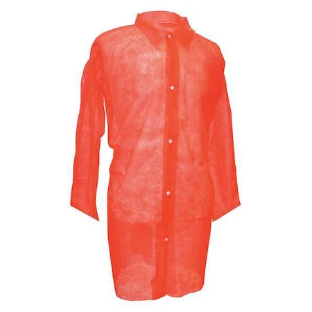 Disposable Lab Coat, Polypropylene, Snaps Closure, Red, 2XL, 30 PK MPN:PP110R-2X