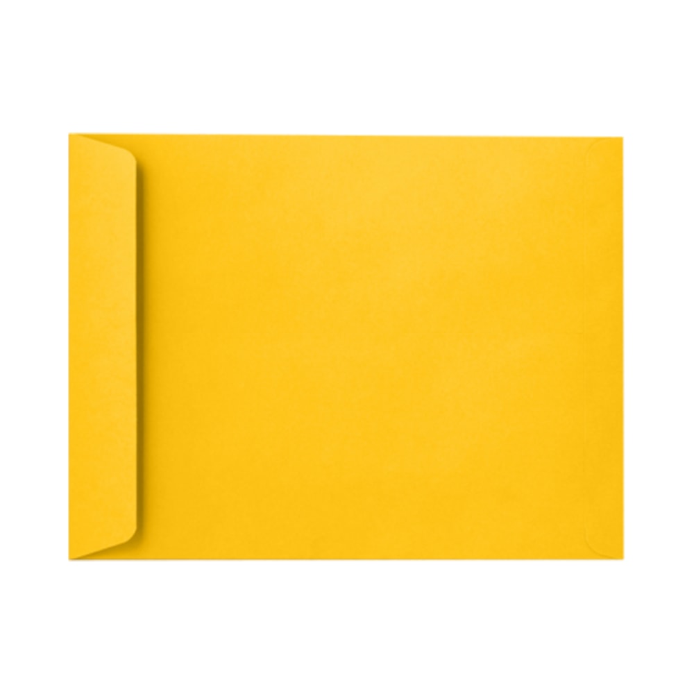 LUX Open-End 9in x 12in Envelopes, Peel & Press Closure, Sunflower Yellow, Pack Of 50 MPN:EX4894-12-50