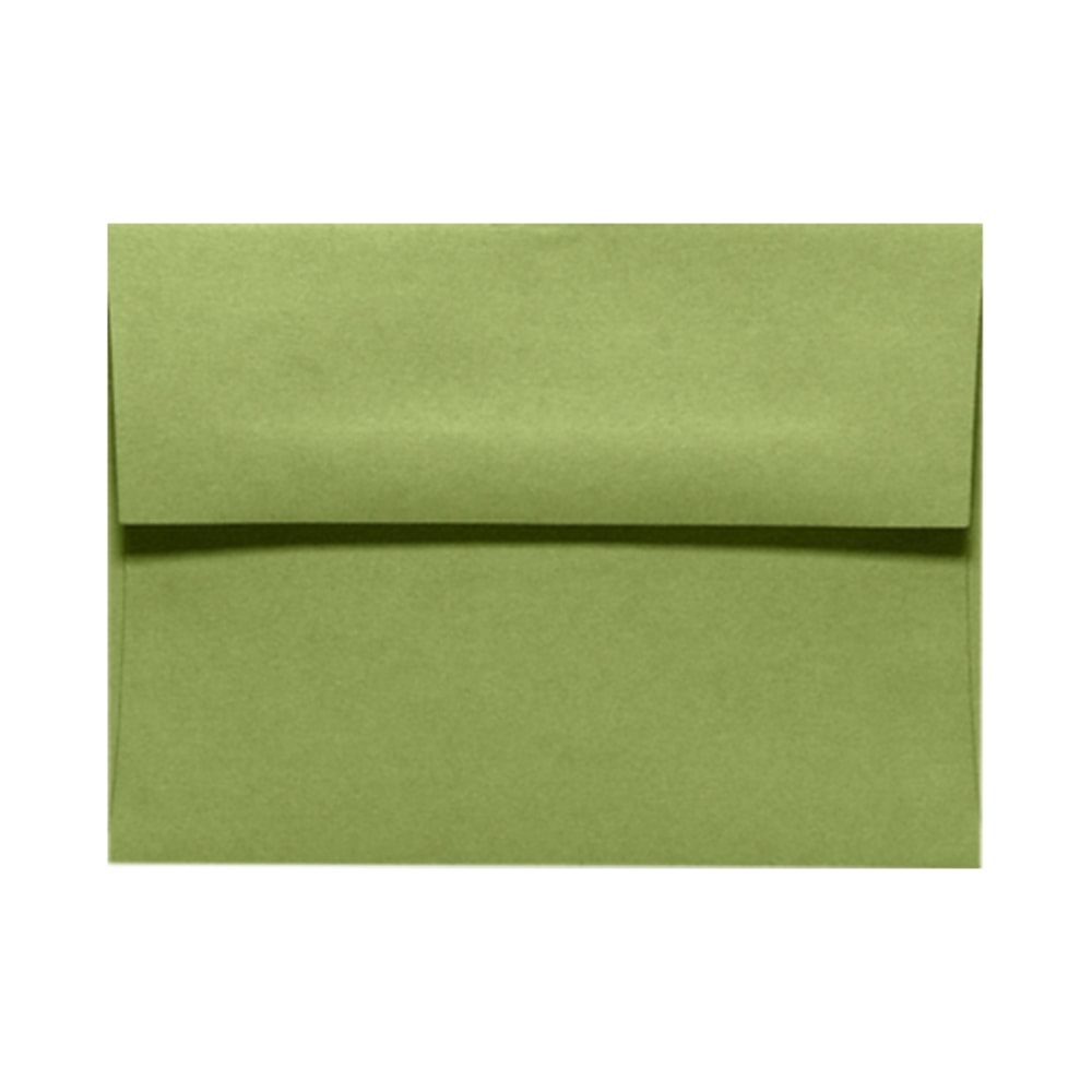 LUX Invitation Envelopes, A9, Gummed Seal, Avocado Green, Pack Of 50 MPN:EX4895-27-50