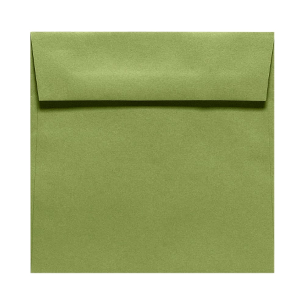 LUX Square Envelopes, 5 1/2in x 5 1/2in, Gummed Seal, Avocado Green, Pack Of 50 MPN:EX8515-27-50