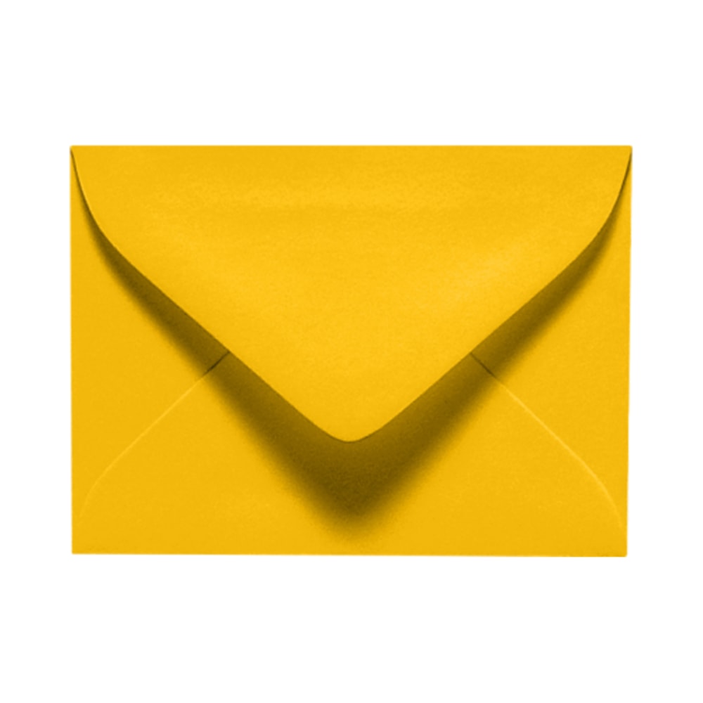 LUX Mini Envelopes, #17, Gummed Seal, Sunflower Yellow, Pack Of 50 MPN:EXLEVC-12-50