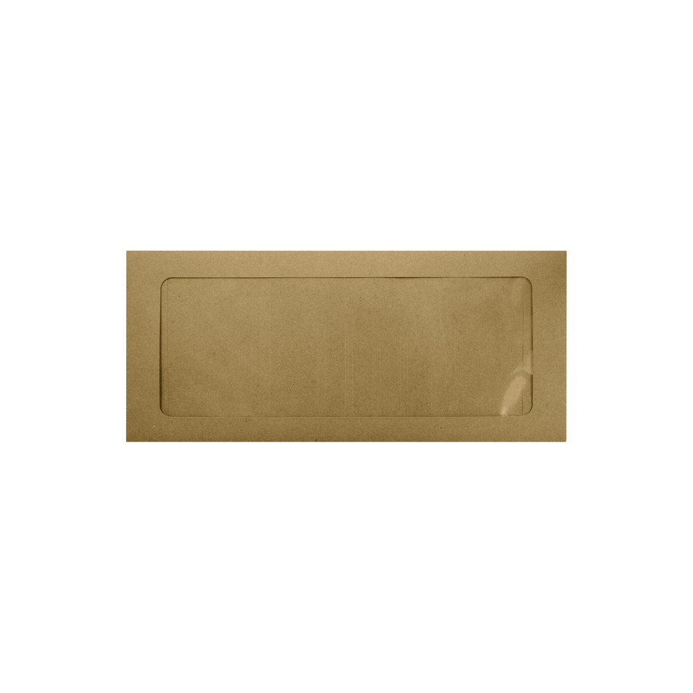 LUX #10 Envelopes, Full-Face Window, Peel & Press Closure, Grocery Bag, Pack Of 500 MPN:FFW-10-GB-500