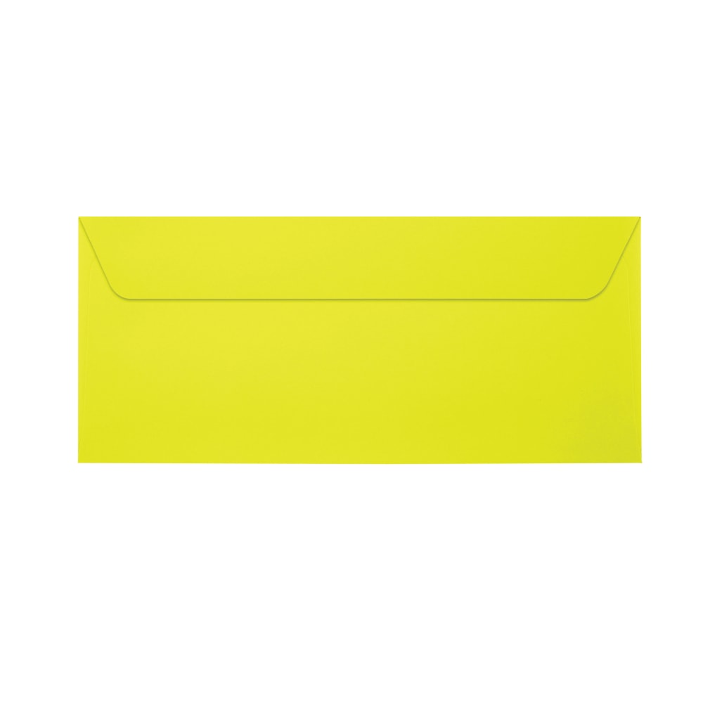 LUX #10 Envelopes, Full-Face Window, Gummed Seal, Citrus, Pack Of 50 MPN:FFW-10-L20-50