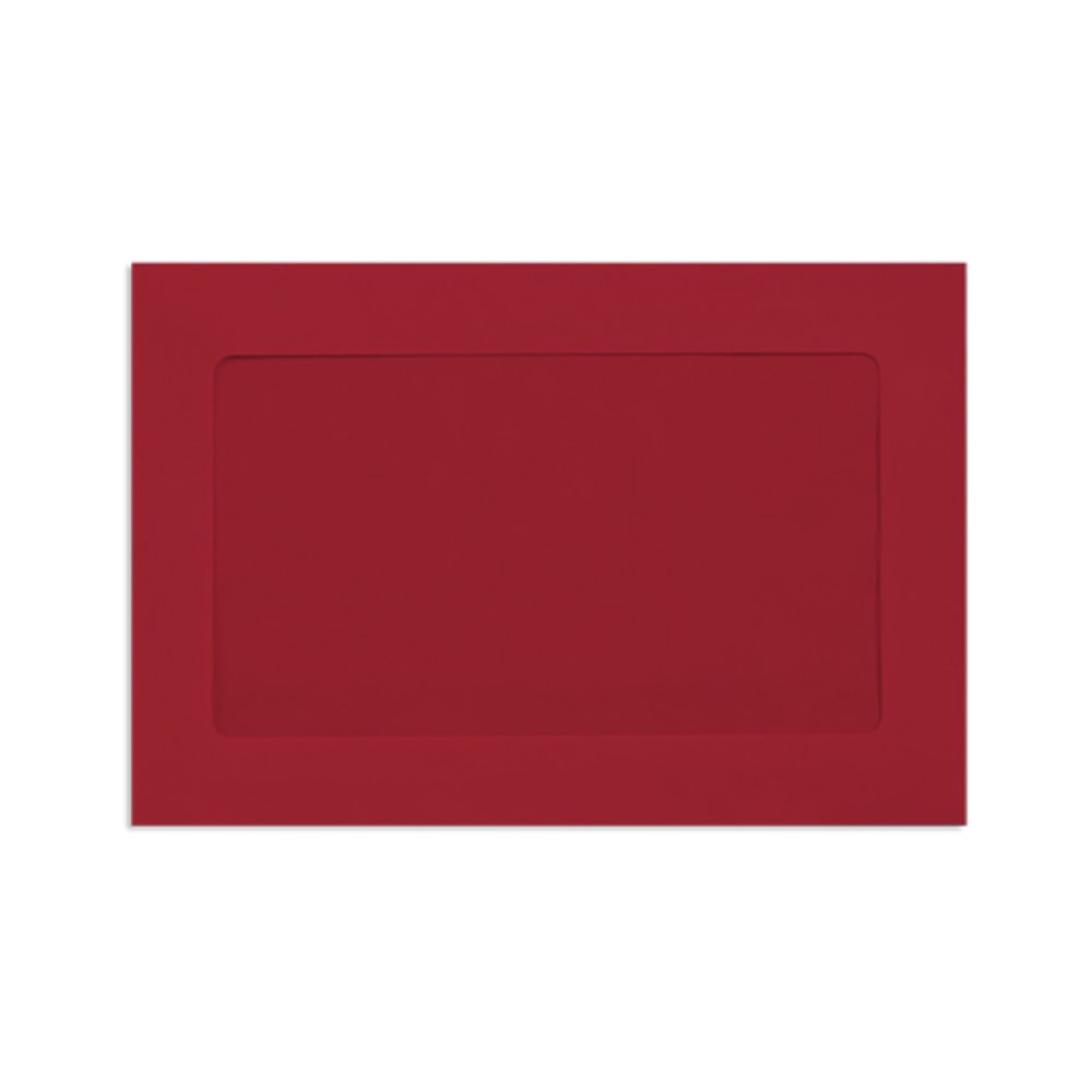 LUX #6 1/2 Full-Face Window Envelopes, Middle Window, Gummed Seal, Ruby Red, Pack Of 1, 000 MPN:FFW-69-18-1M