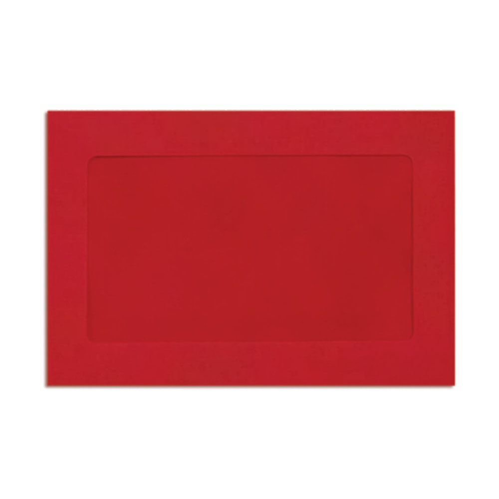 LUX #6 1/2 Full-Face Window Envelopes, Middle Window, Gummed Seal, Ruby Red, Pack Of 250 MPN:FFW-69-18-250