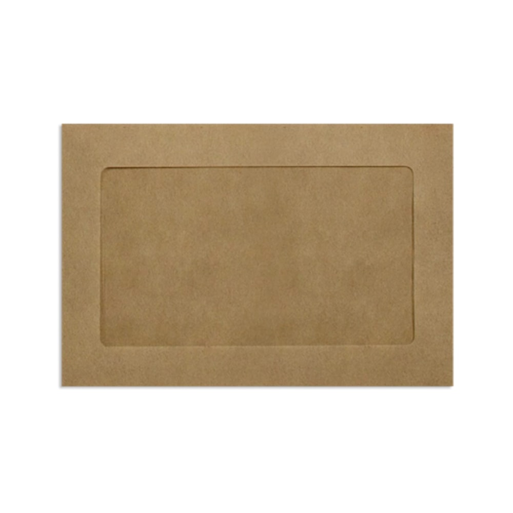 LUX #6 1/2 Full-Face Window Envelopes, Middle Window, Gummed Seal, Grocery Bag, Pack Of 50 MPN:FFW-69-GB-50
