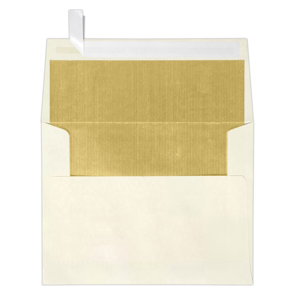 LUX Invitation Envelopes, A2, Peel & Press Closure, Gold/Natural, Pack Of 250 MPN:FLNT4870-04-250