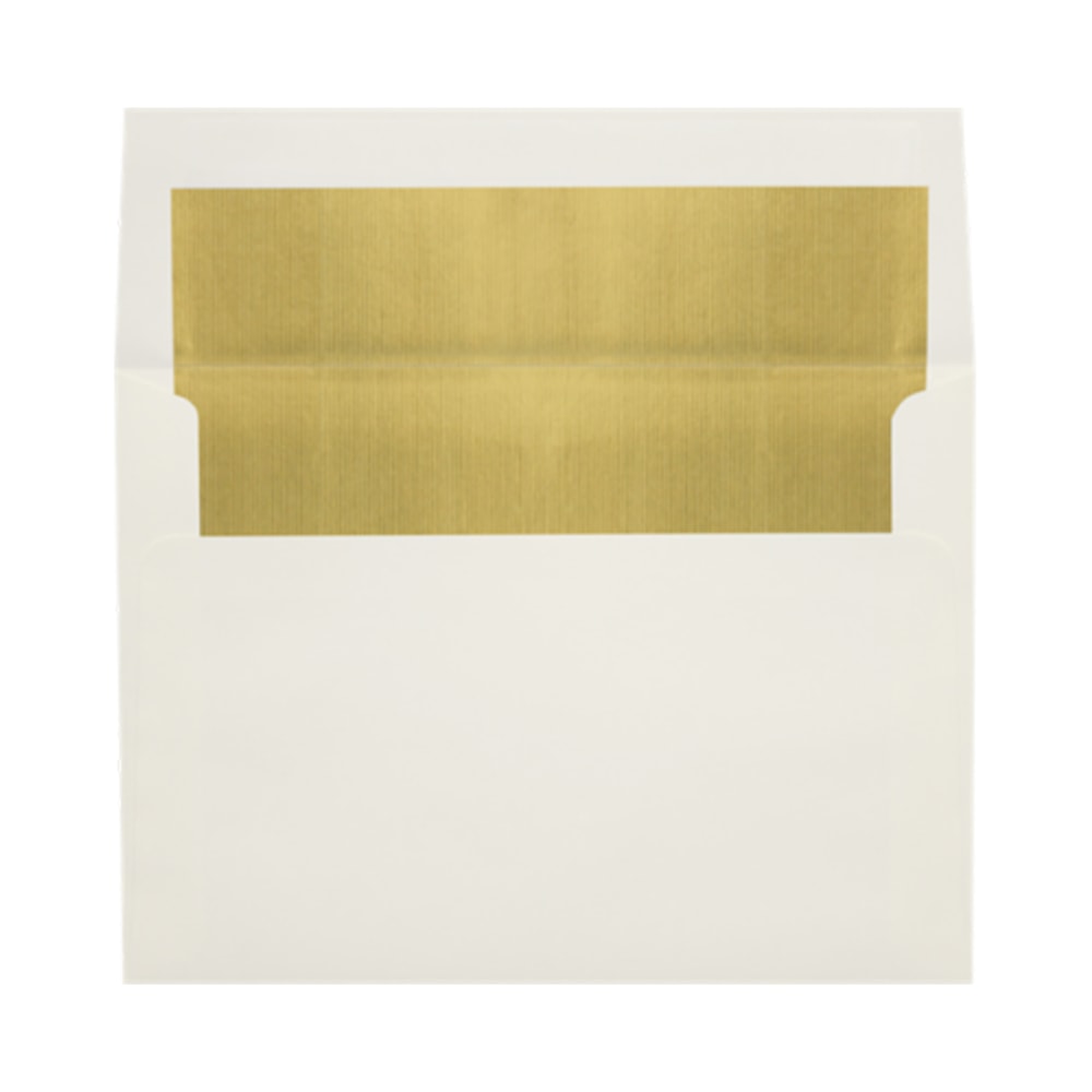 LUX Foil-Lined Invitation Envelopes A4, Peel & Press Closure, Natural/Gold, Pack Of 50 MPN:FLNT4872-04-50