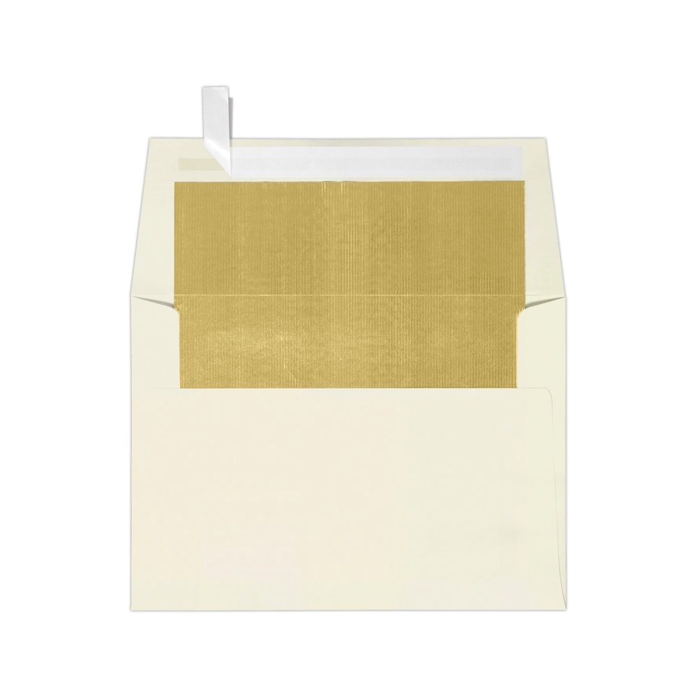 LUX Invitation Envelopes, A6, Peel & Press Closure, Gold/Natural, Pack Of 250 MPN:FLNT4875-04-250