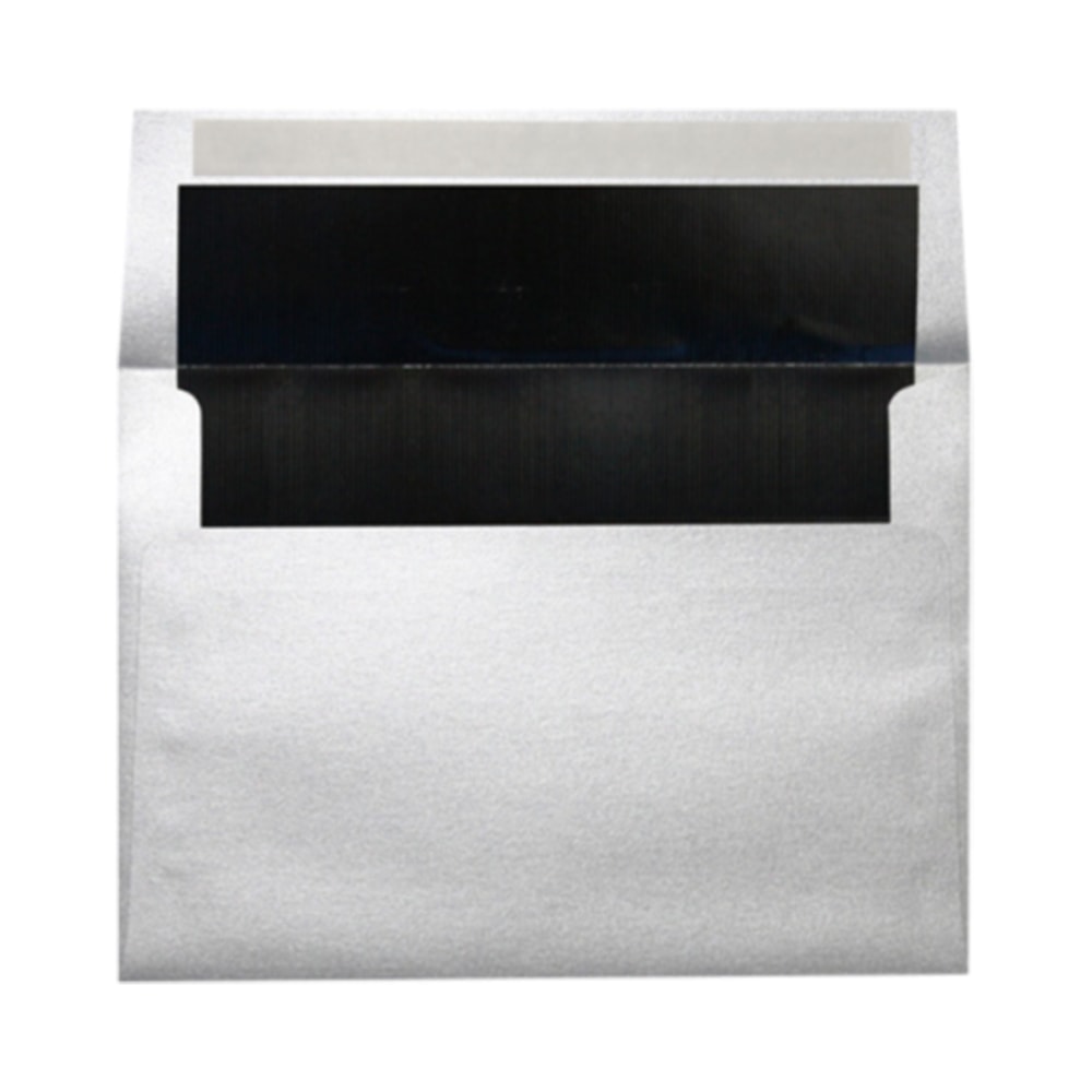 LUX Foil-Lined Invitation Envelopes A4, Peel & Press Closure, Silver/Black, Pack Of 1, 000 MPN:FLSL4872-02-1M