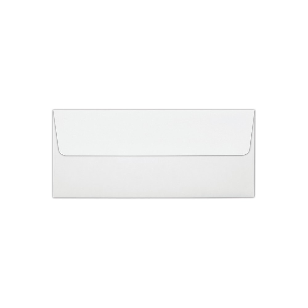LUX #10 Foil-Lined Square-Flap Envelopes, Peel & Press Closure, White/Red, Pack Of 50 MPN:FLWH4260-01-50