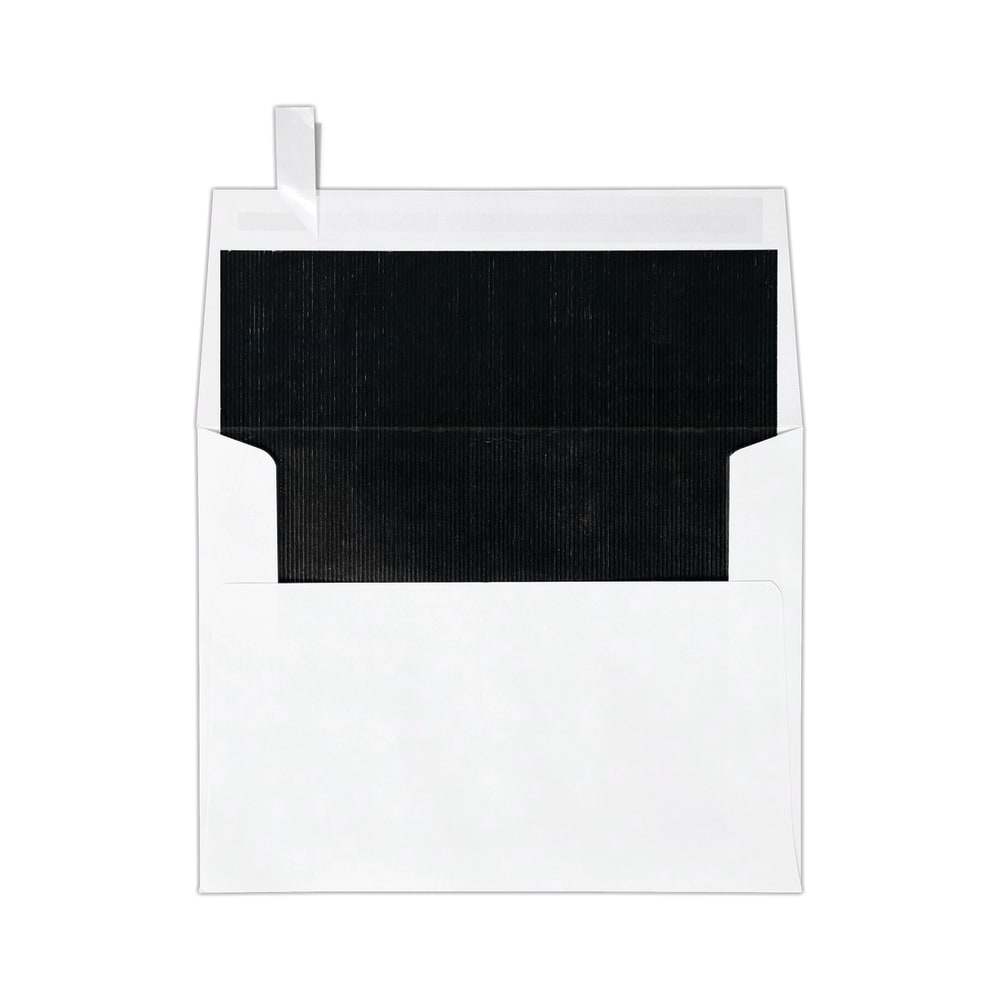 LUX Invitation Envelopes, A2, Peel & Press Closure, Black/White, Pack Of 250 MPN:FLWH4870-02-250