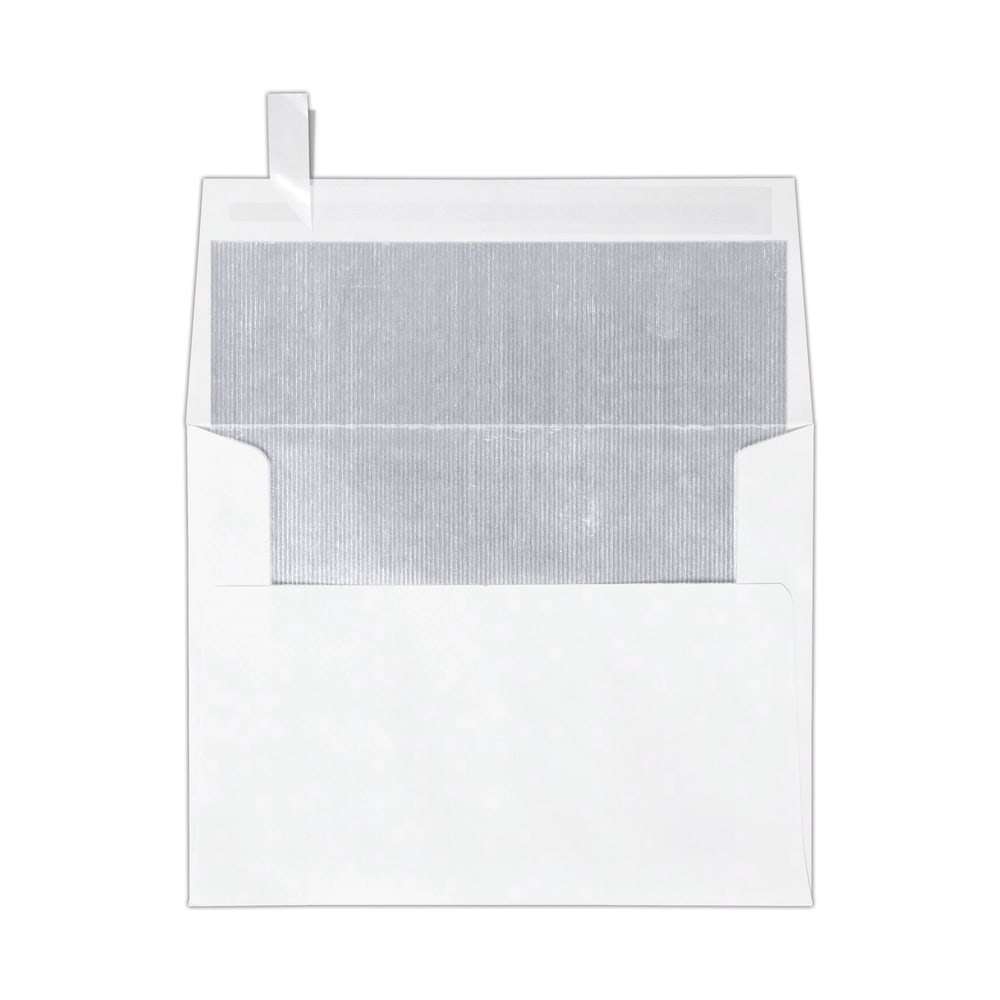 LUX Invitation Envelopes, A2, Peel & Press Closure, Silver/White, Pack Of 250 MPN:FLWH4870-03-250