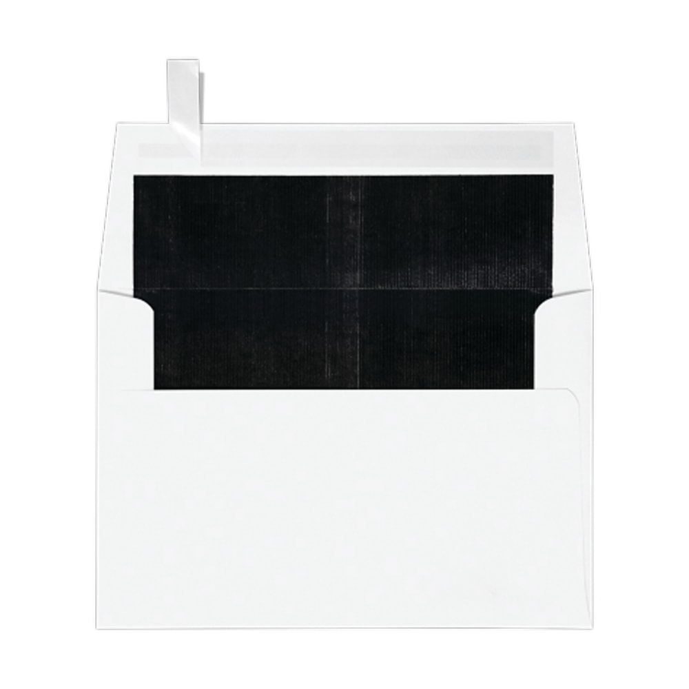 LUX Foil-Lined Invitation Envelopes A4, Peel & Press Closure, White/Black, Pack Of 250 MPN:FLWH4872-02-250
