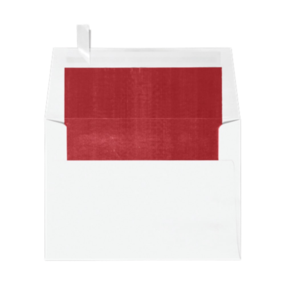 LUX Invitation Envelopes, A6, Peel & Press Closure, Red/White, Pack Of 1, 000 MPN:FLWH4875-01-1M