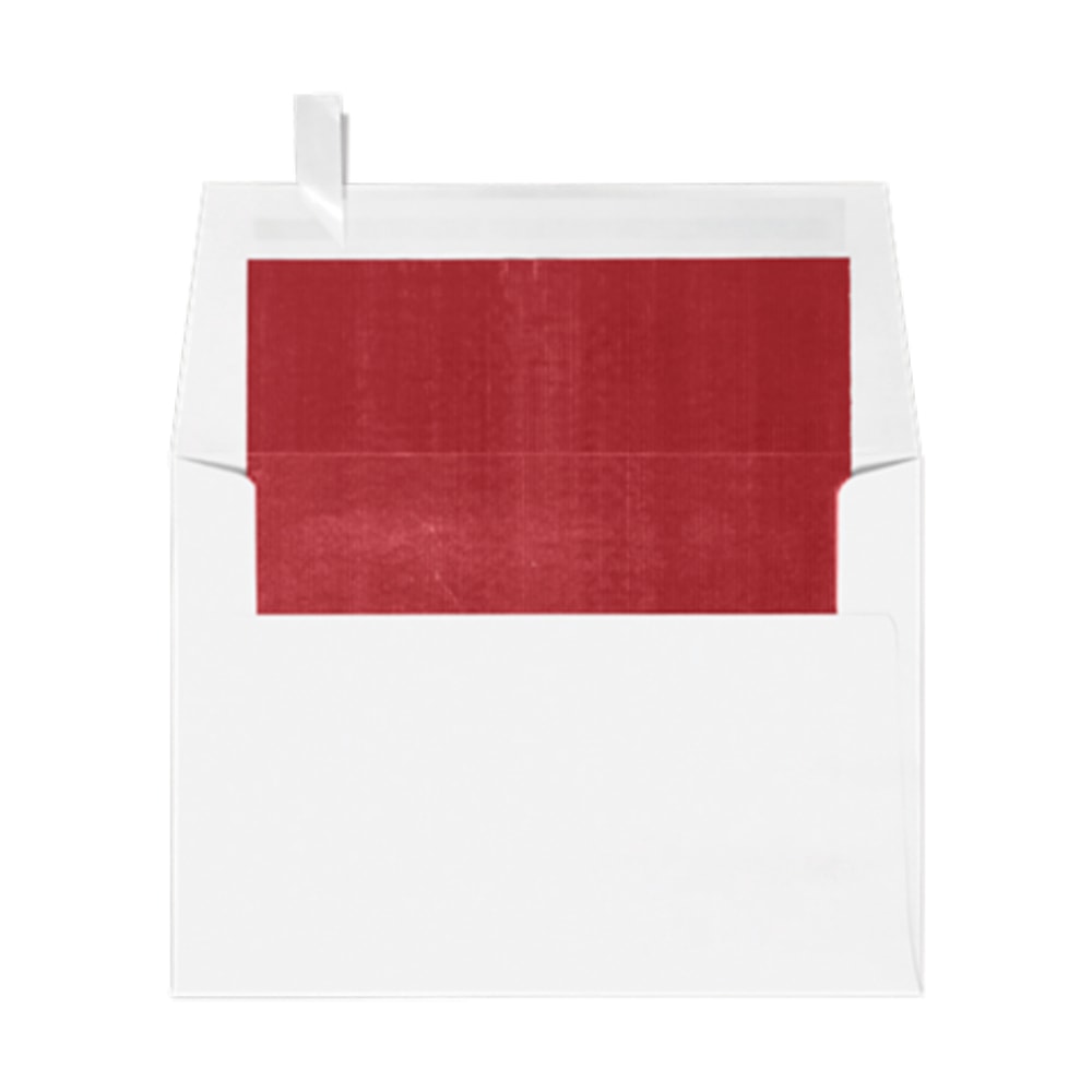 LUX Invitation Envelopes, A6, Peel & Press Closure, Red/White, Pack Of 500 MPN:FLWH4875-01-500