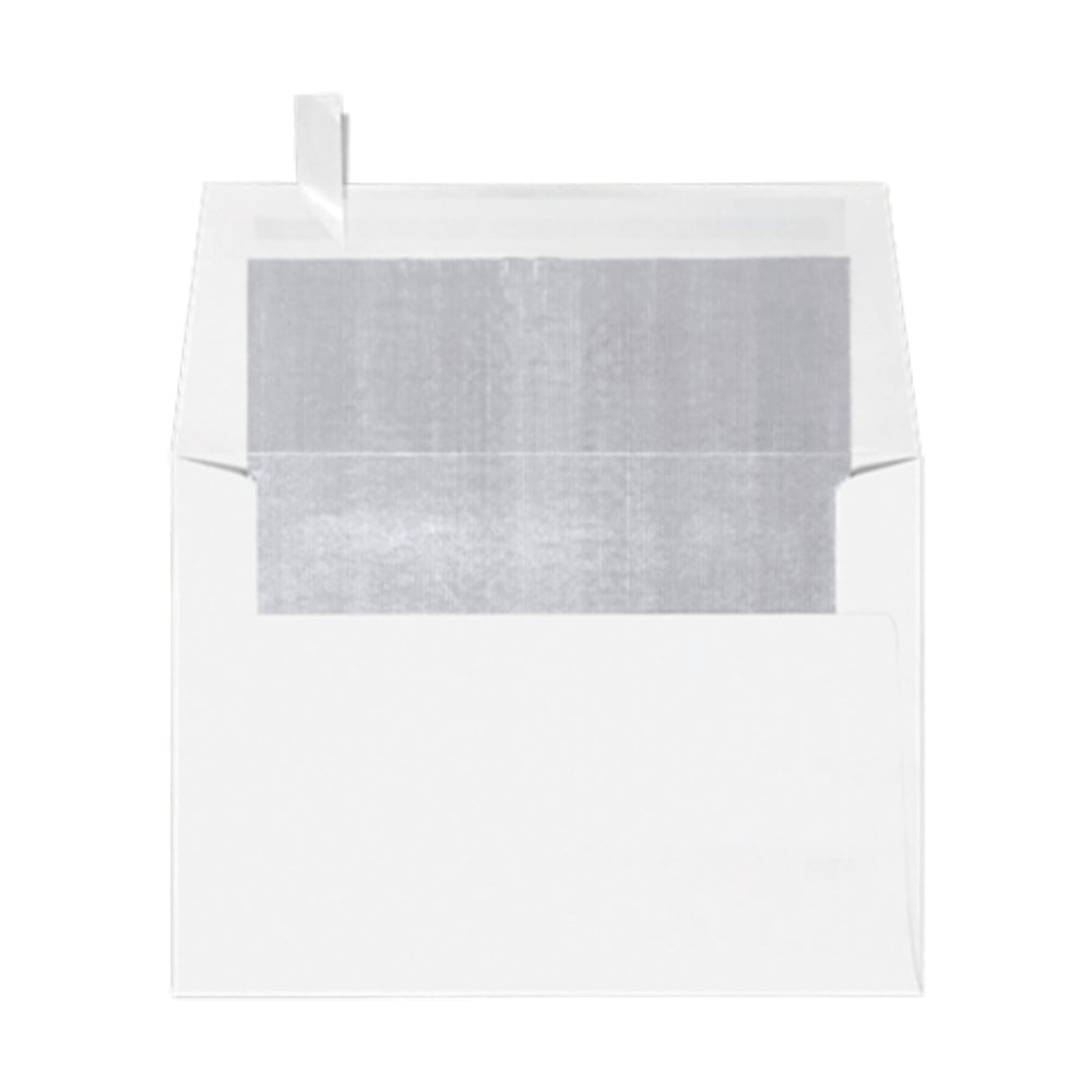 LUX Invitation Envelopes, A6, Peel & Press Closure, Silver/White, Pack Of 500 MPN:FLWH4875-03-500