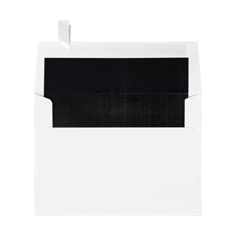 LUX Invitation Envelopes, A7, Peel & Stick Closure, Black/White, Pack Of 1, 000 MPN:FLWH4880-02-1M
