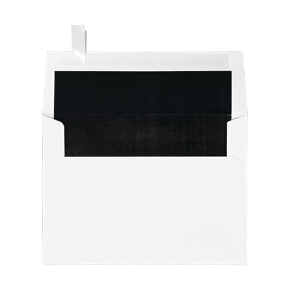 LUX Invitation Envelopes, A7, Peel & Stick Closure, Black/White, Pack Of 500 MPN:FLWH4880-02-500