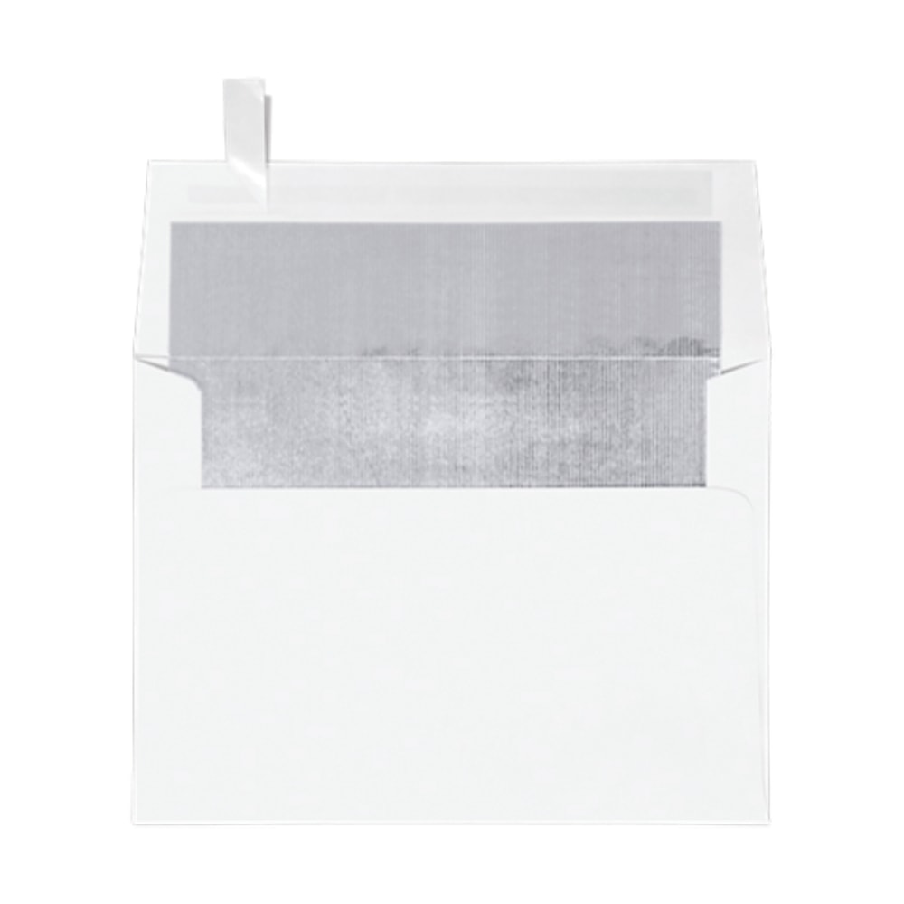 LUX Invitation Envelopes, A7, Peel & Stick Closure, Silver/White, Pack Of 1, 000 MPN:FLWH4880-03-1M