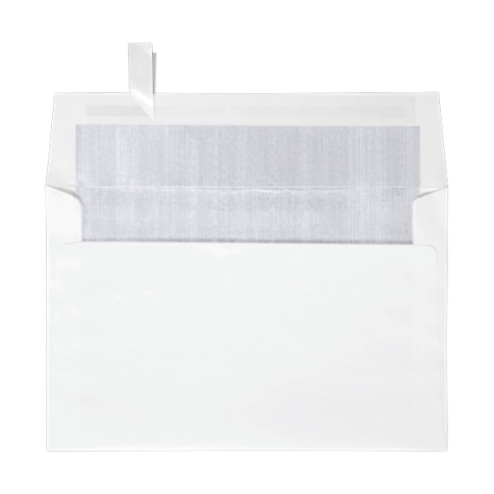 LUX Invitation Envelopes, A9, Peel & Press Closure, Silver/White, Pack Of 500 MPN:FLWH4895-03-500