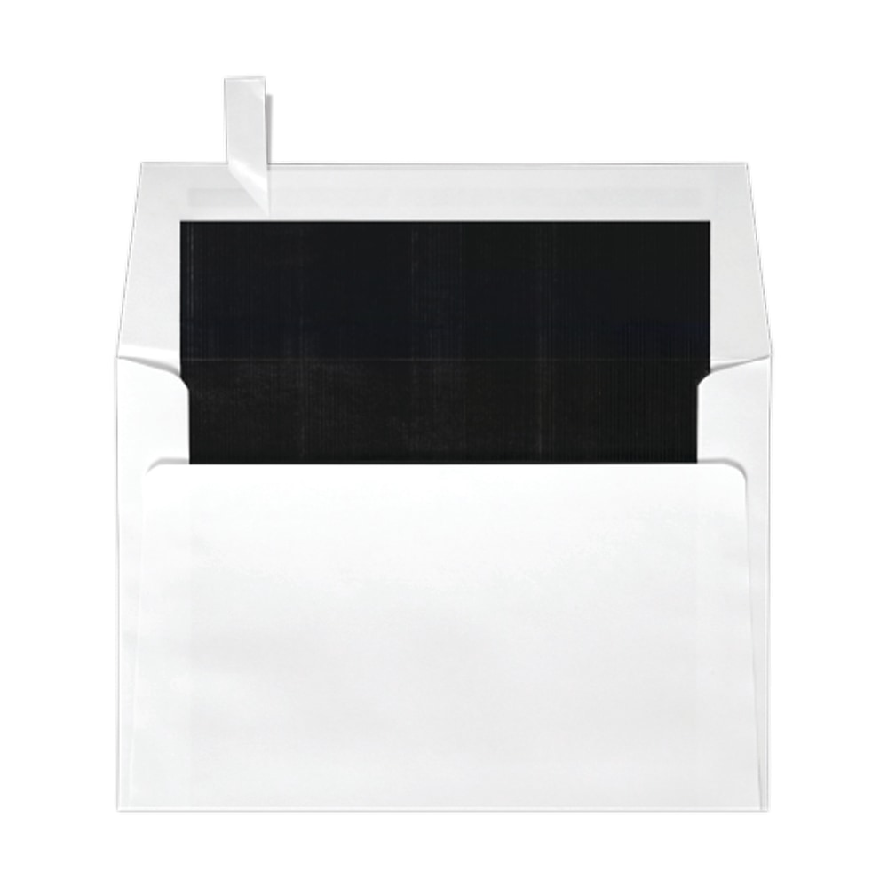 LUX Square Envelopes, 6 1/2in x 6 1/2in, Self-Adhesive, Black/White, Pack Of 1, 000 MPN:FLWH8535-02-1M