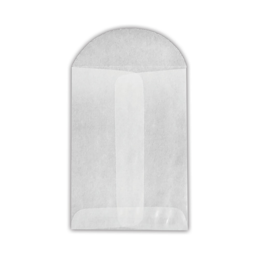 LUX Open-End Envelopes, 3in x 4 1/2in, Flap Closure, Glassine, Pack Of 1, 000 MPN:GLASS-19-1M