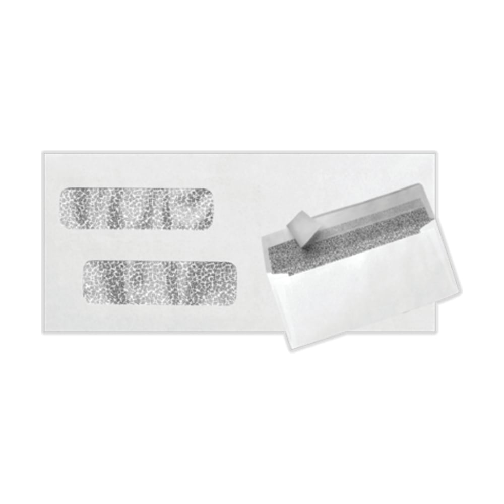 LUX #10 Invoice Envelopes, Double-Window, Peel & Press Closure, White, Pack Of 250 MPN:INVDW-250