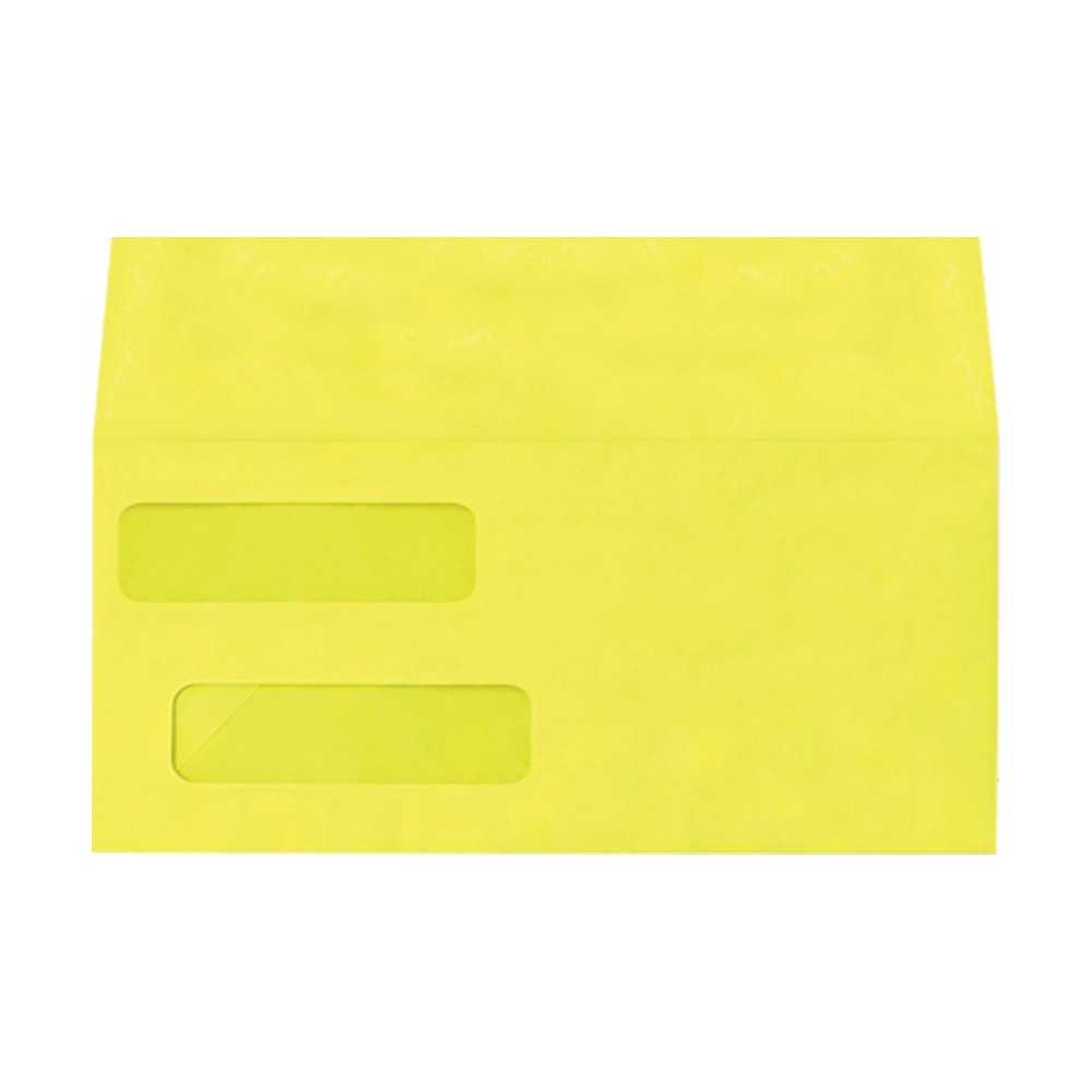 LUX #10 Invoice Envelopes, Double-Window, Gummed Seal, Citrus, Pack Of 500 MPN:INVDW-L20-500