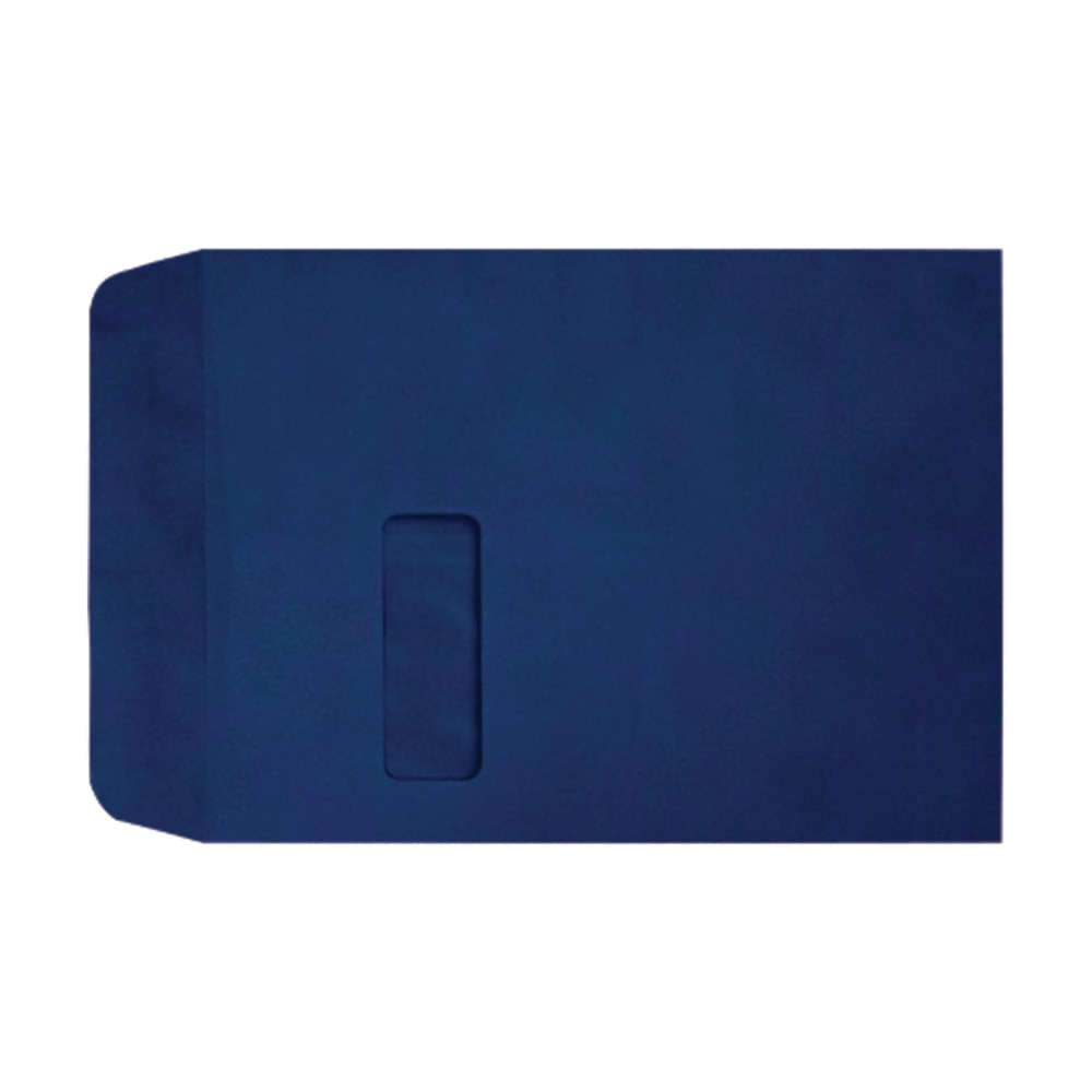 LUX #9 1/2 Open-End Window Envelopes, Top Left Window, Self-Adhesive, Navy, Pack Of 50 MPN:LUX-1590-103-50